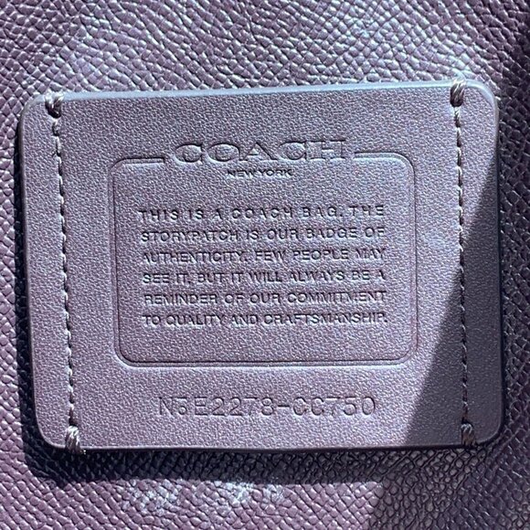 Coach Molly Tote Bag Burgundy Leather/Gold With Snake Print Straps E2278-C6750 - Picture 3 of 14